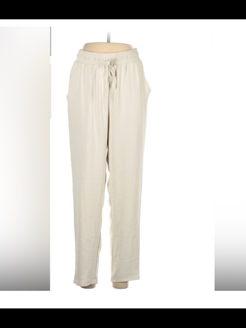 MELLODAY Light Cream Drawstring Track Pants